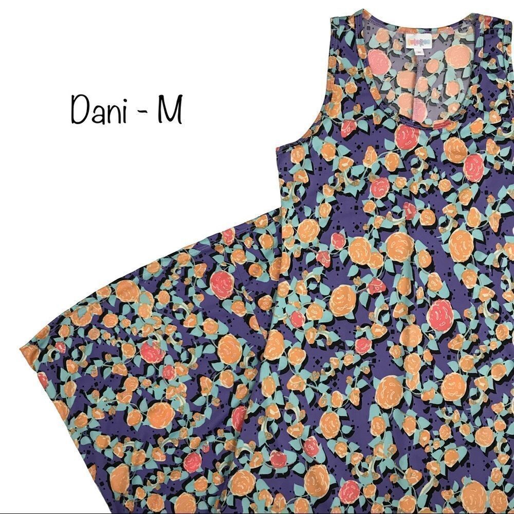 Lularoe Dani Tank Maxi Dress Floral - Size Medium